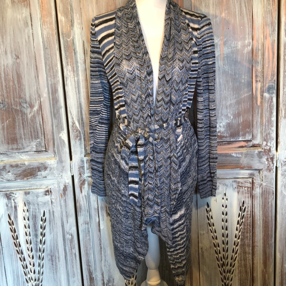 Elie Tahari Linen Wrap Sweater